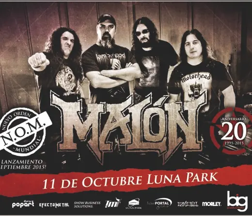 Maln celebra 20 aos de metal y presenta su nuevo lbum de estudio el 11 de octubre en el Luna Park.